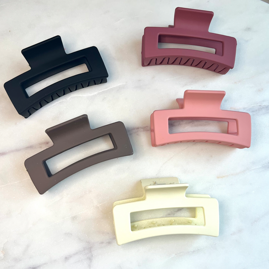 Matte Square Hair Clips