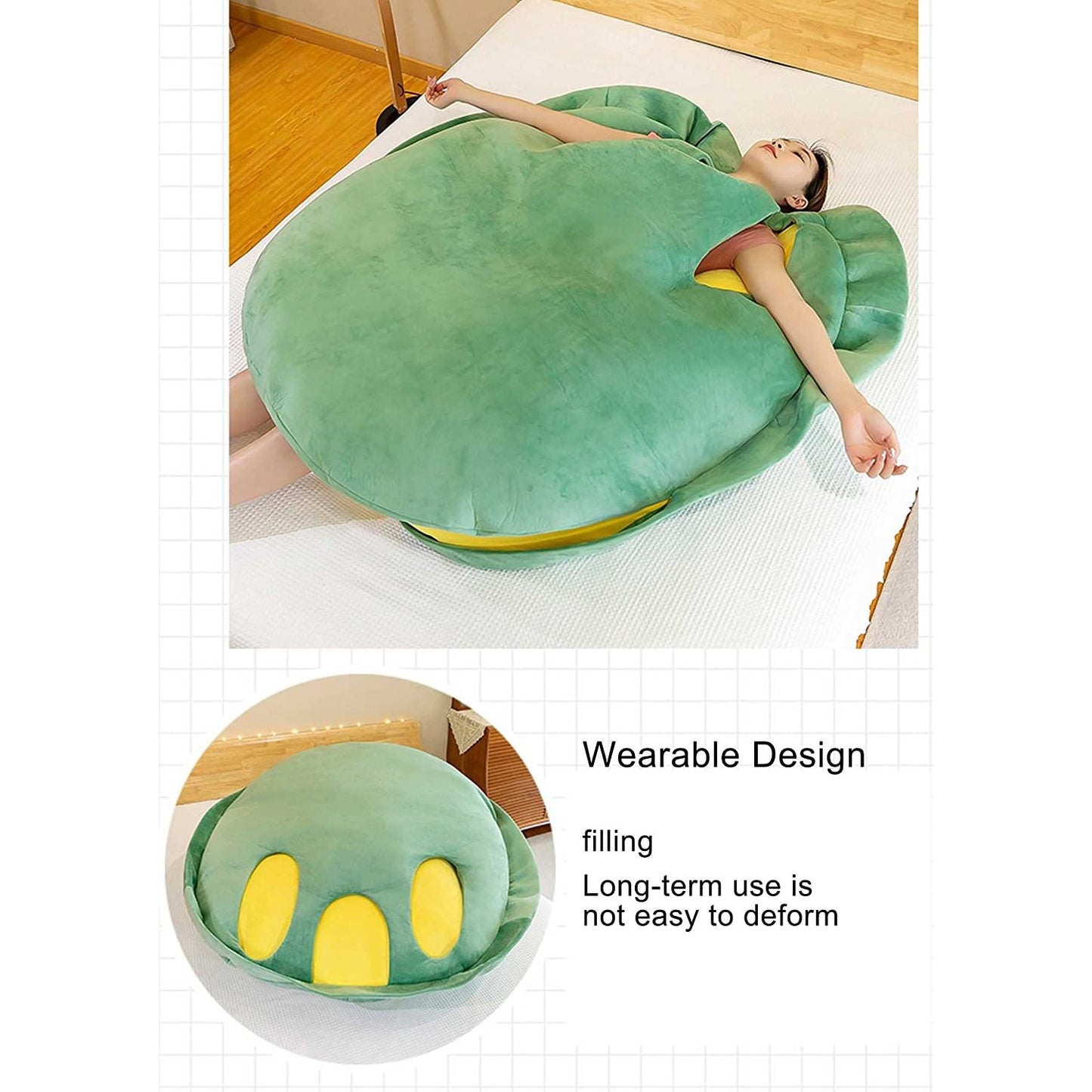 Wearable Turtle Shell Pillows - Green