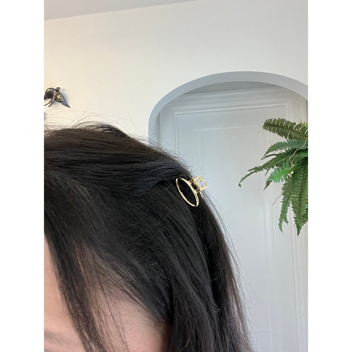 Simple Mini Hair Clip, Gold