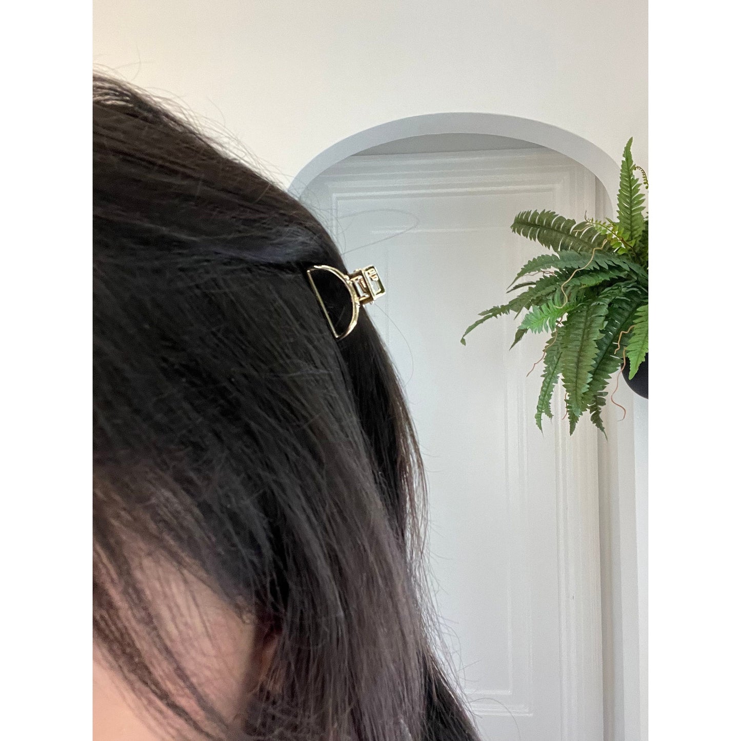 Simple Mini Hair Clip, Gold