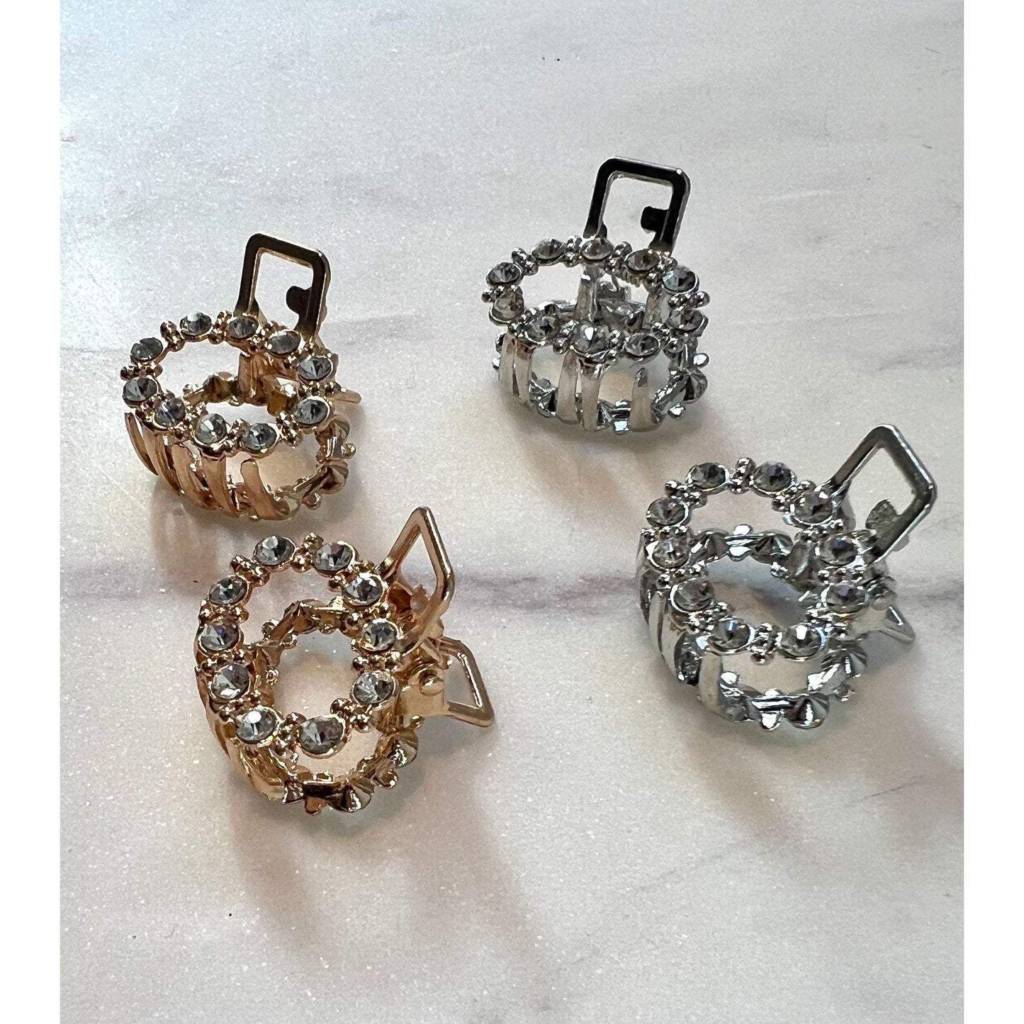 Small Rhinestone Hair Clips