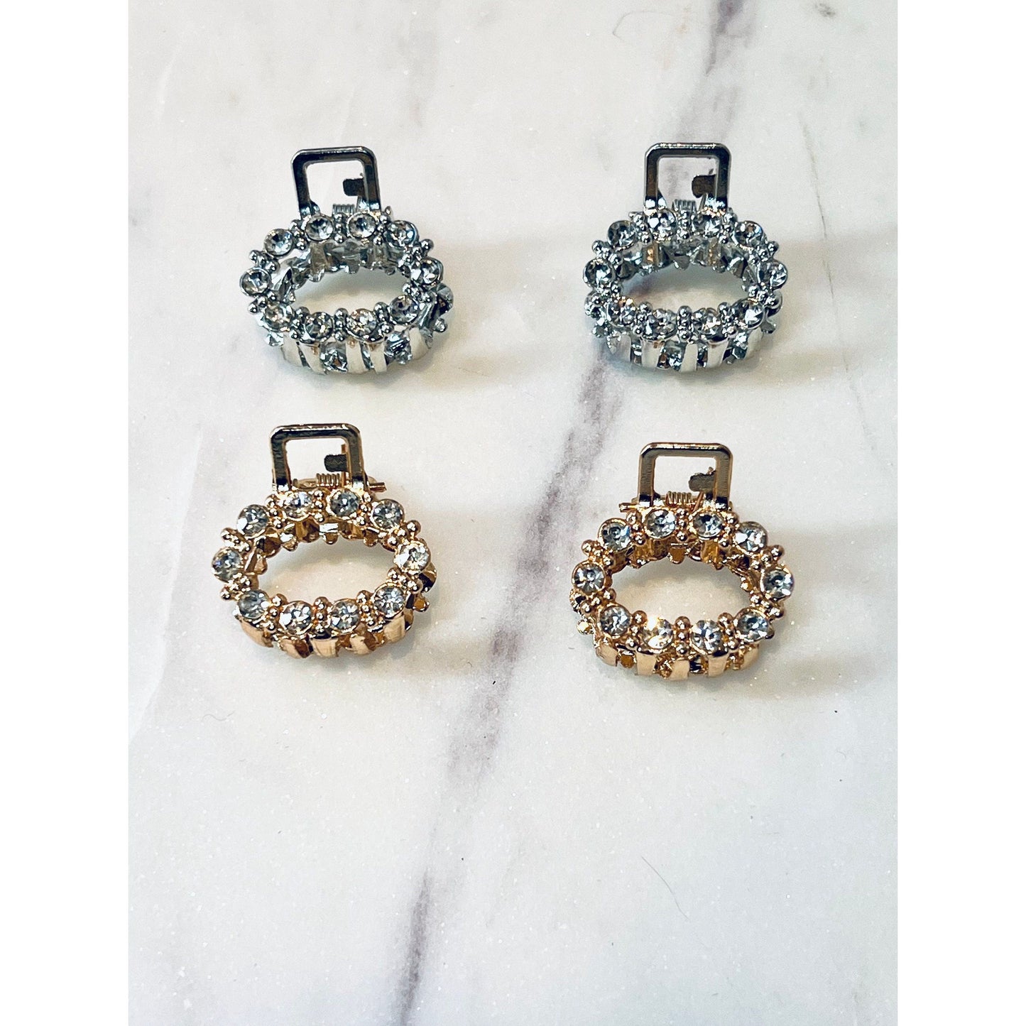 Small Rhinestone Hair Clips