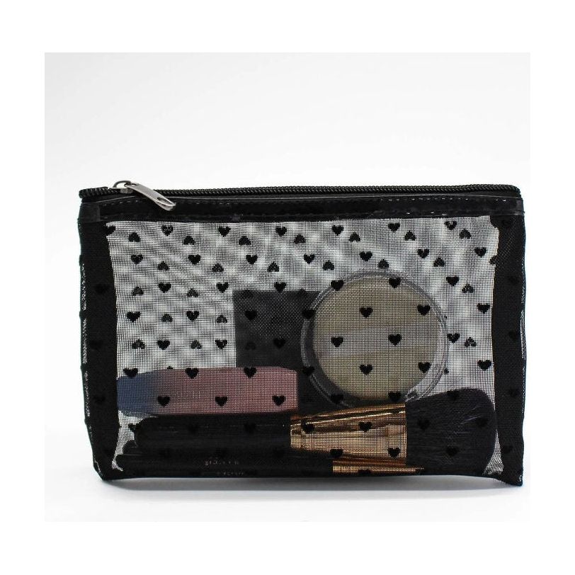 Mesh Zippered Pouch Makeup Bag