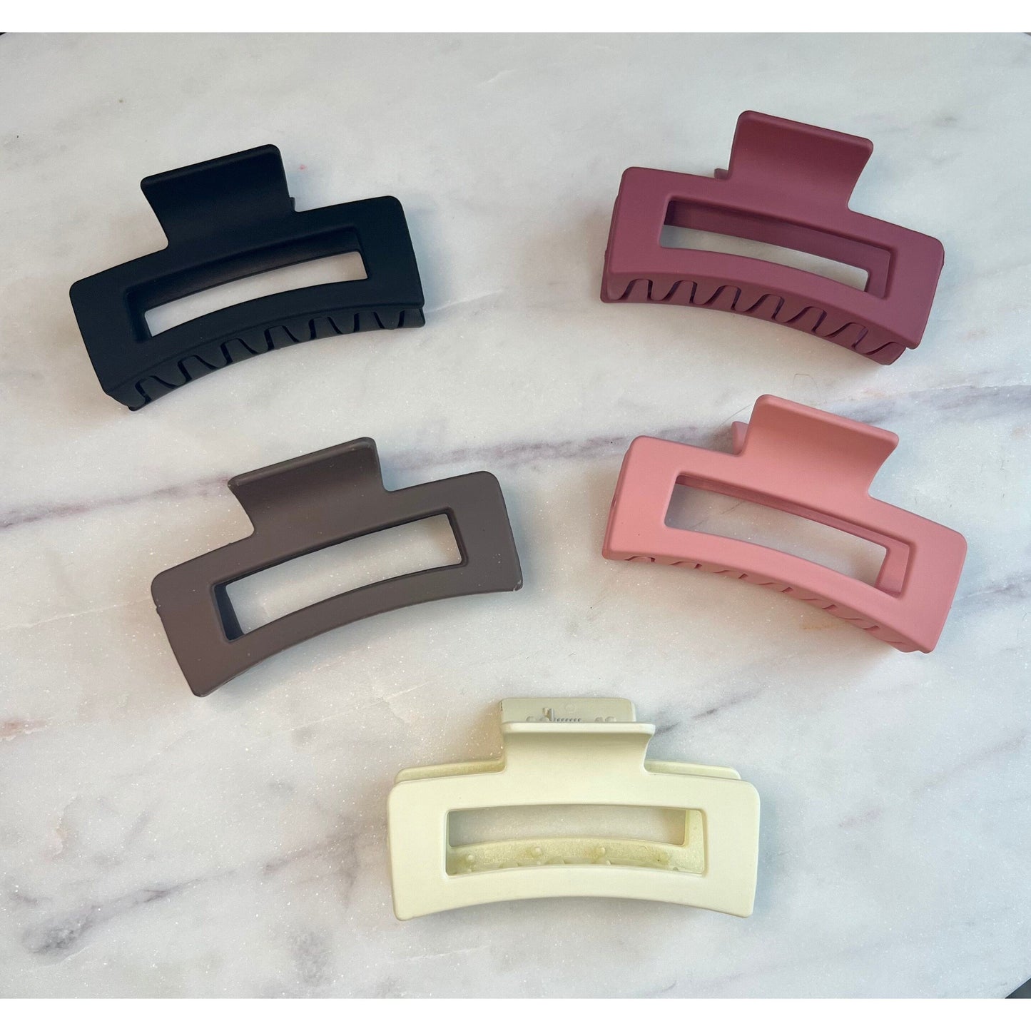 Matte Square Hair Clips