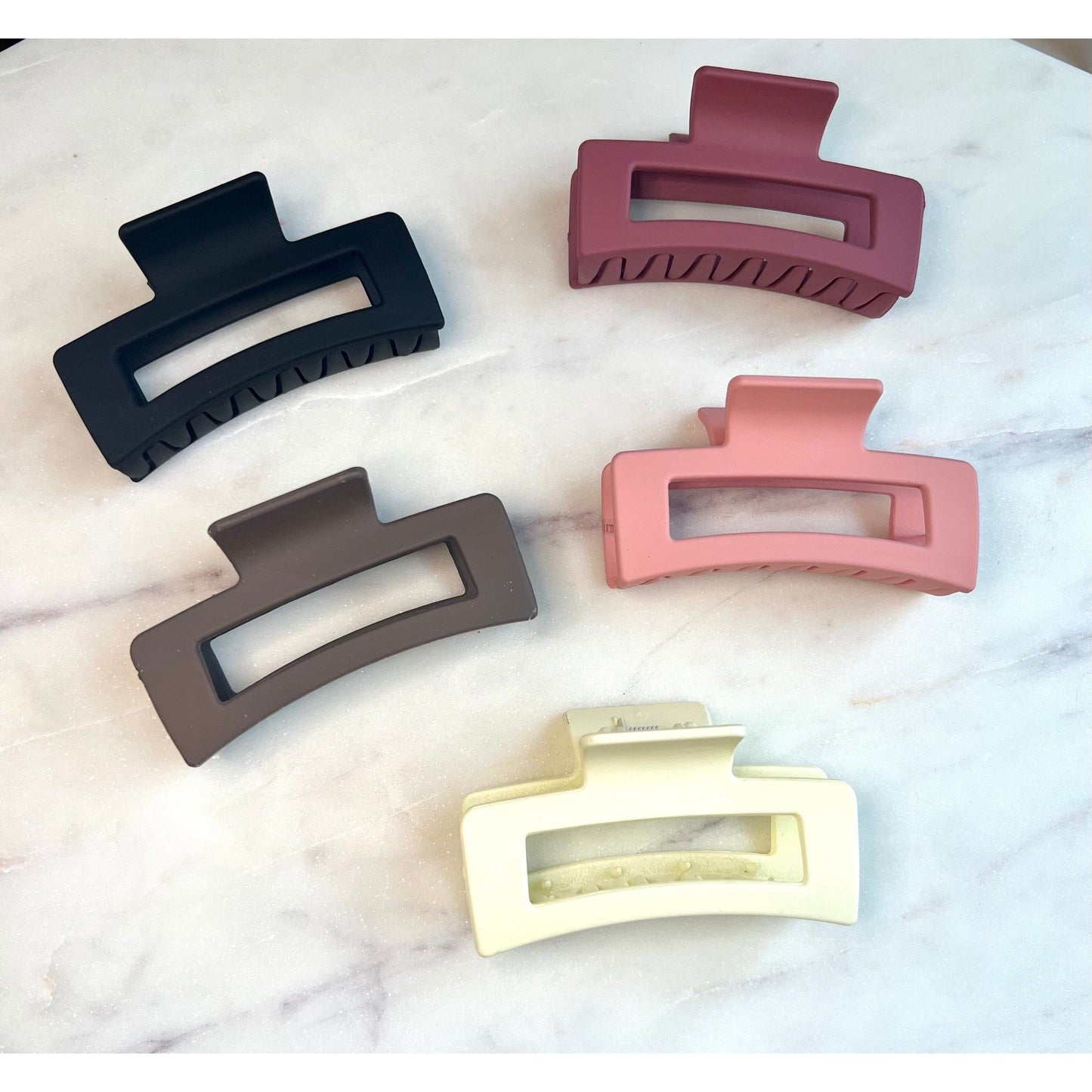 Matte Square Hair Clips