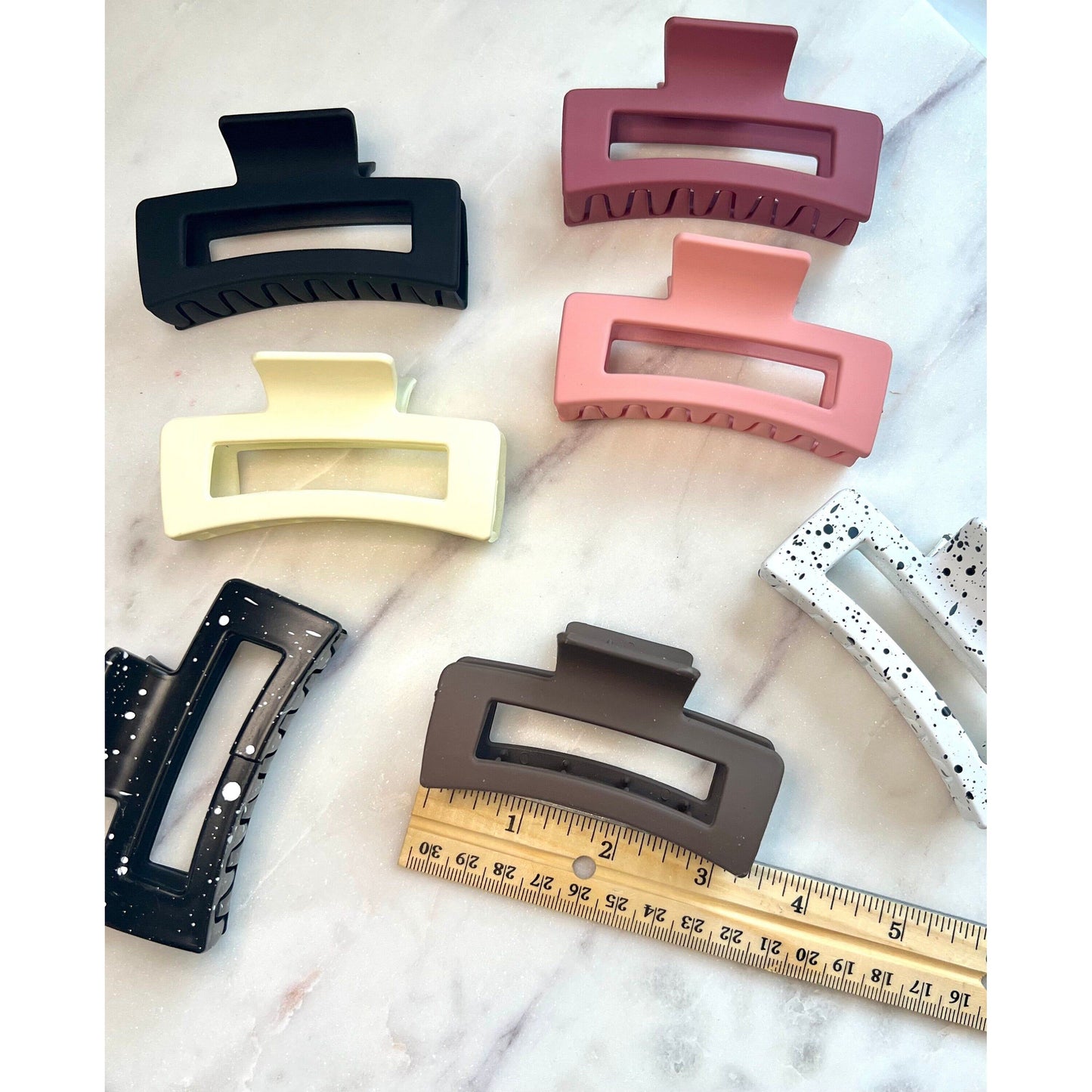 Matte Square Hair Clips