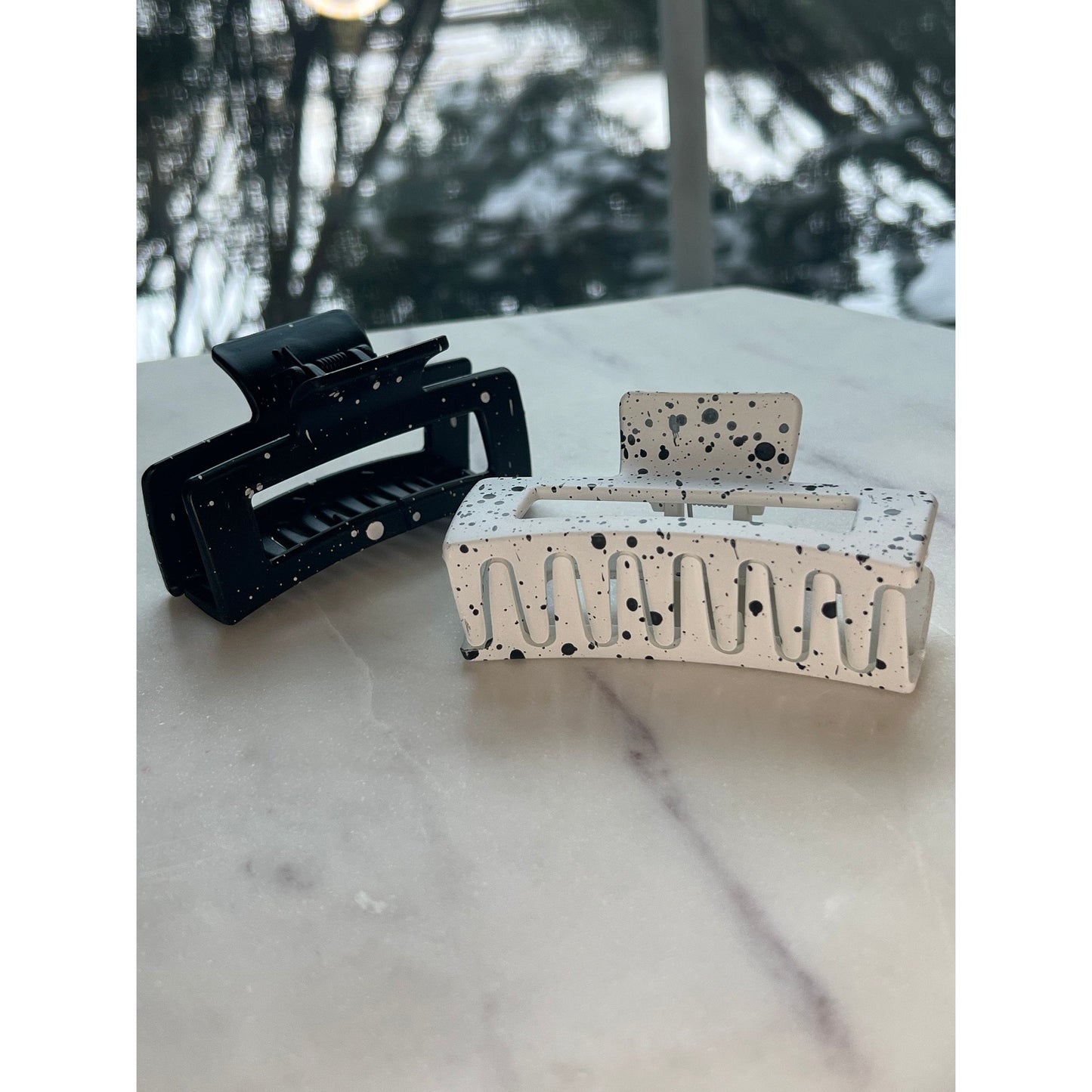 Matte Square Hair Clips